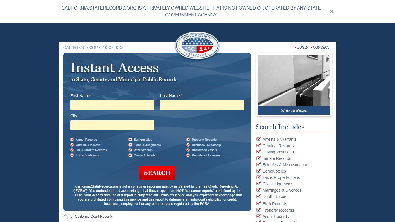 California Court Records Online | StateRecords.org